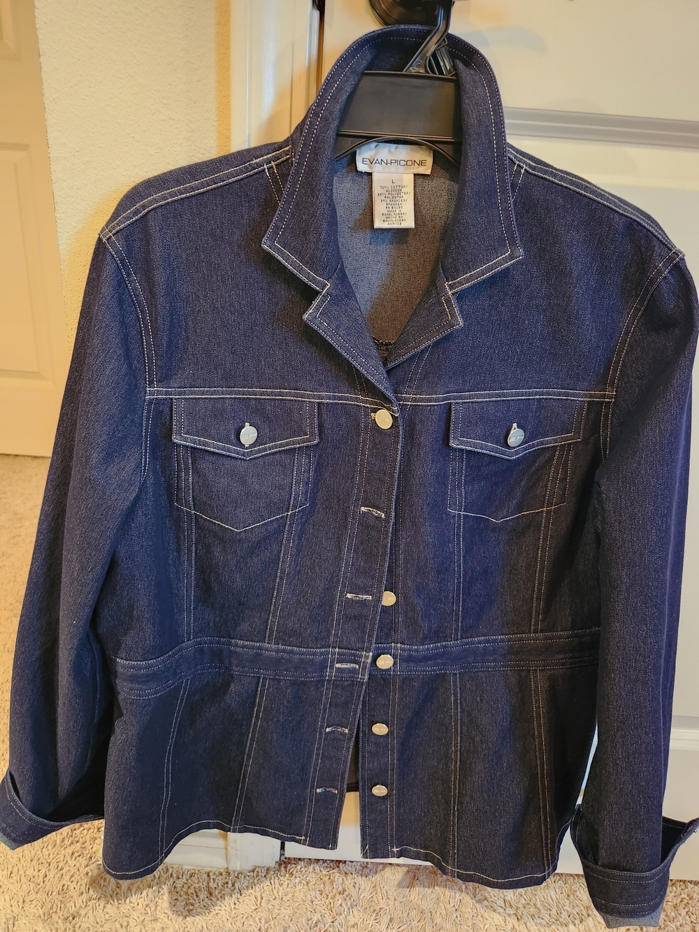 Price Reduction!  Evan Picone Women's Dark Indigo Denim Jacket